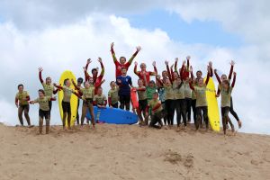Exmouth schools Hit the Surf with RNLI Lifeguards