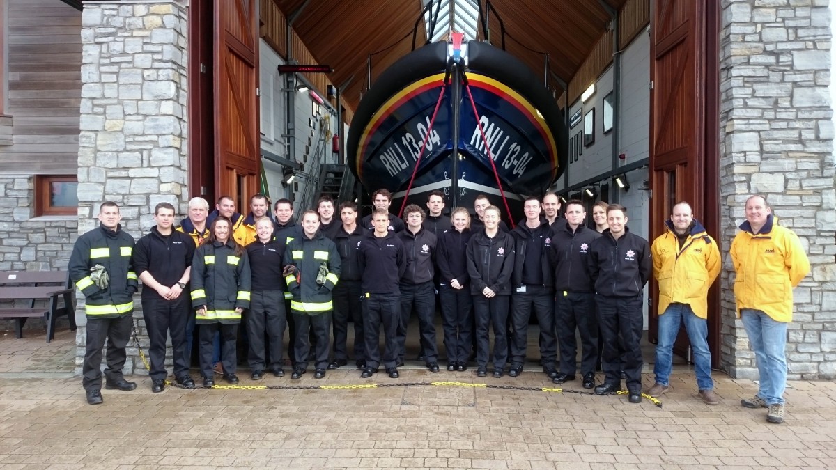 Devon and Somerset Fire Service new recruits visit Exmouth lifeboat station