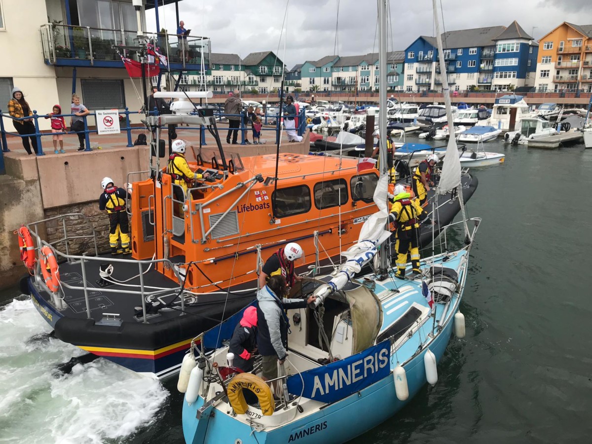 Exmouth All Weather Lifeboat called to assist disabled Yacht