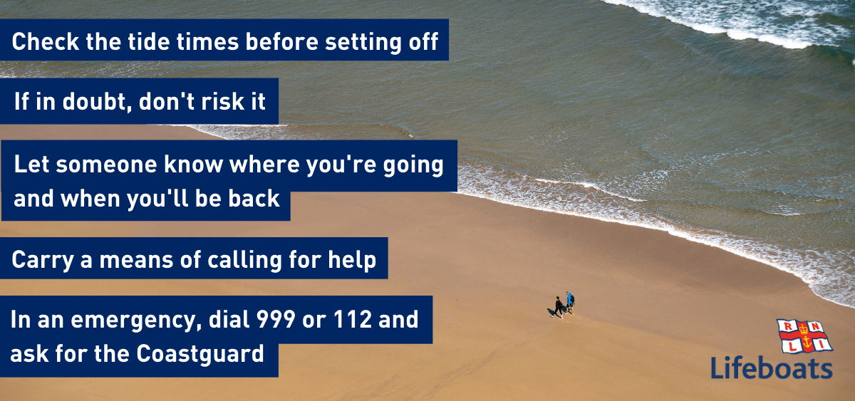 Exmouth  RNLI called to individuals cut off by tide