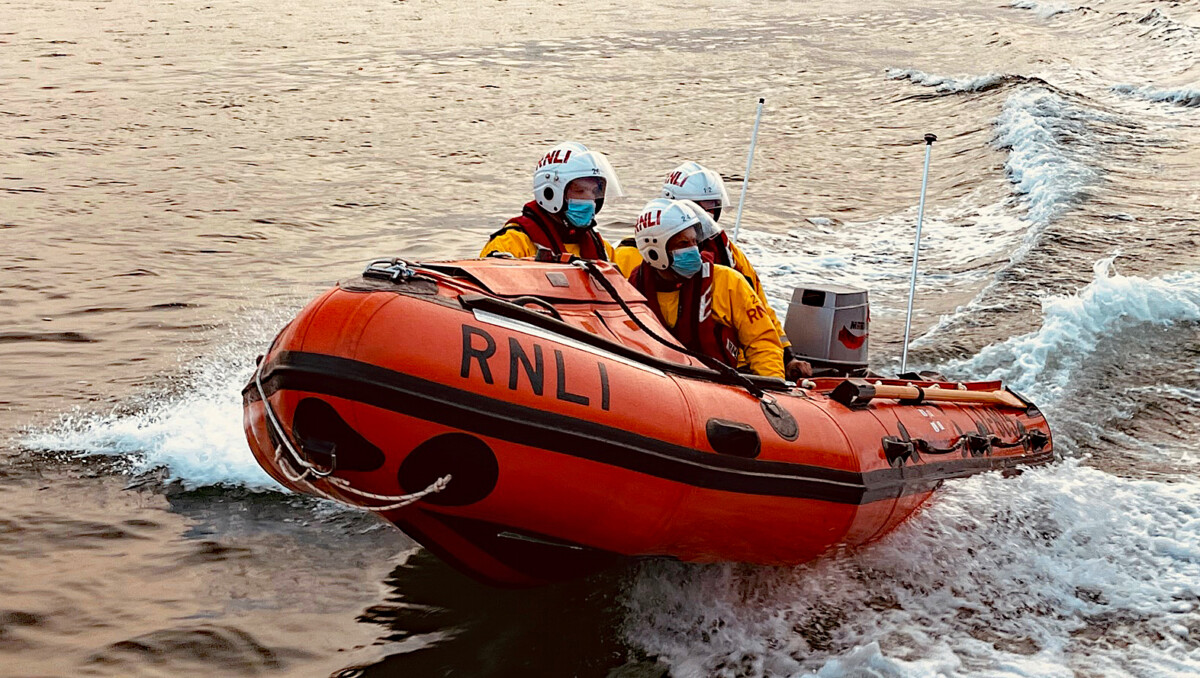 Exmouth RNLI called to rescue individual taken ill on broken down rib