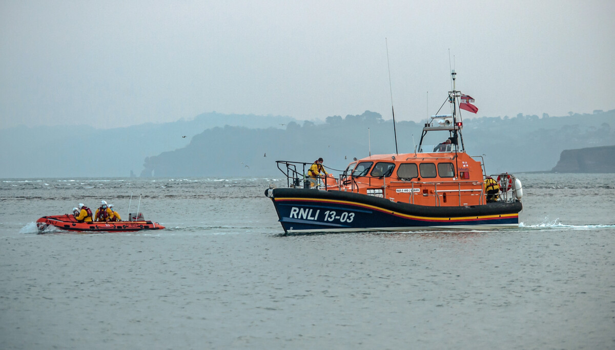 Both Exmouth RNLI lifeboats launched to broken down vessel taking on water