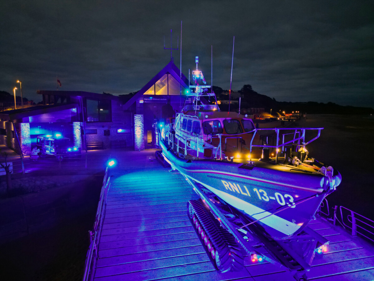 Exmouth RNLI turn blue for World Drowning Prevention Day
