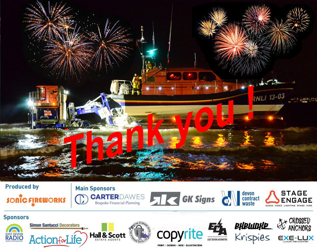 Exmouth RNLI Fireworks a blazing success